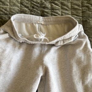 Brandy Melville Light Gray Fleece-Lined Joggers